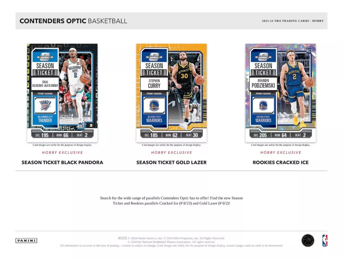 2023/24 Panini Contenders Optic Basketball Hobby Box