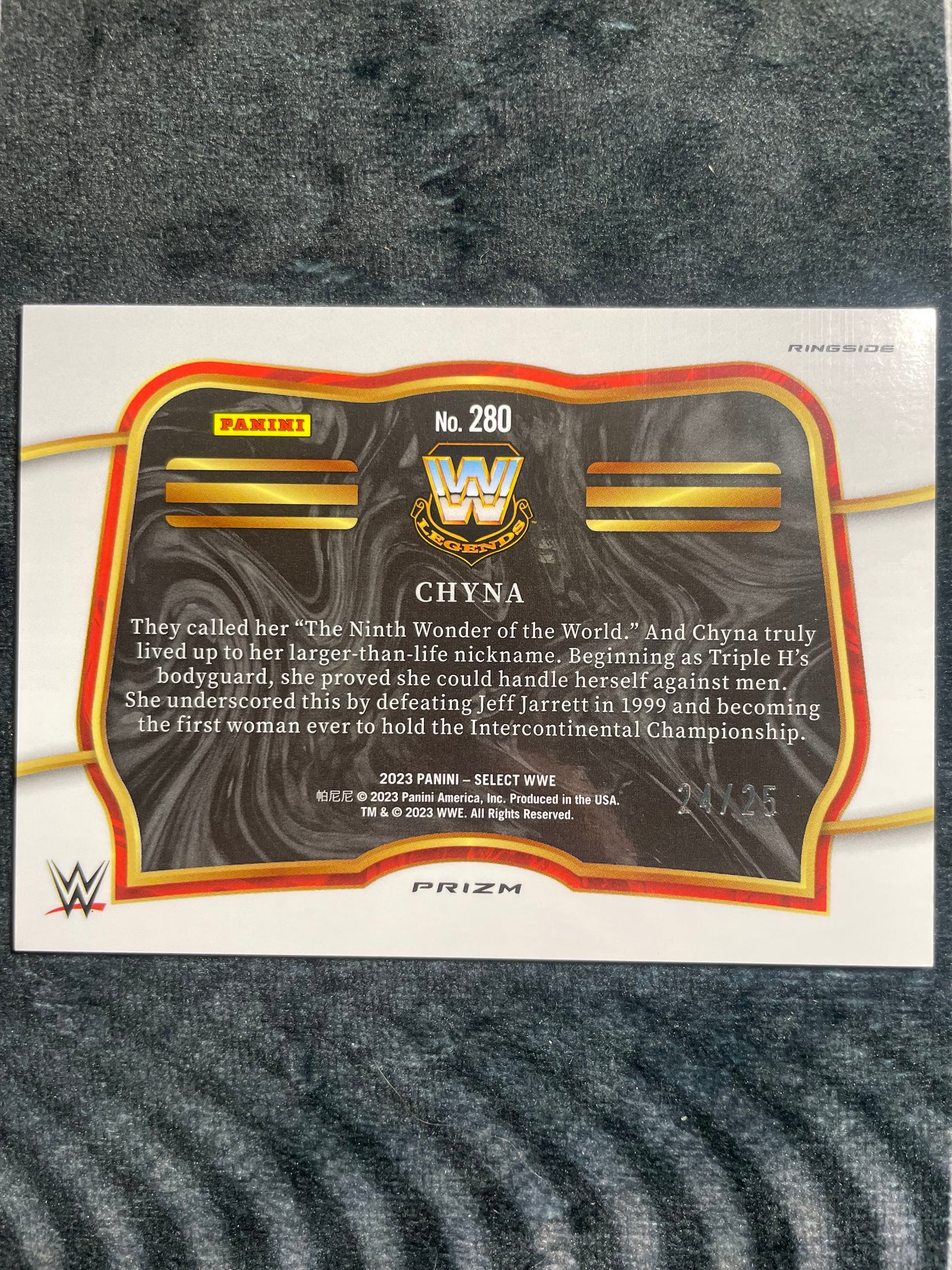 2023 WWE Panini Select Chyna Tie-dye #/25 Legend SP!