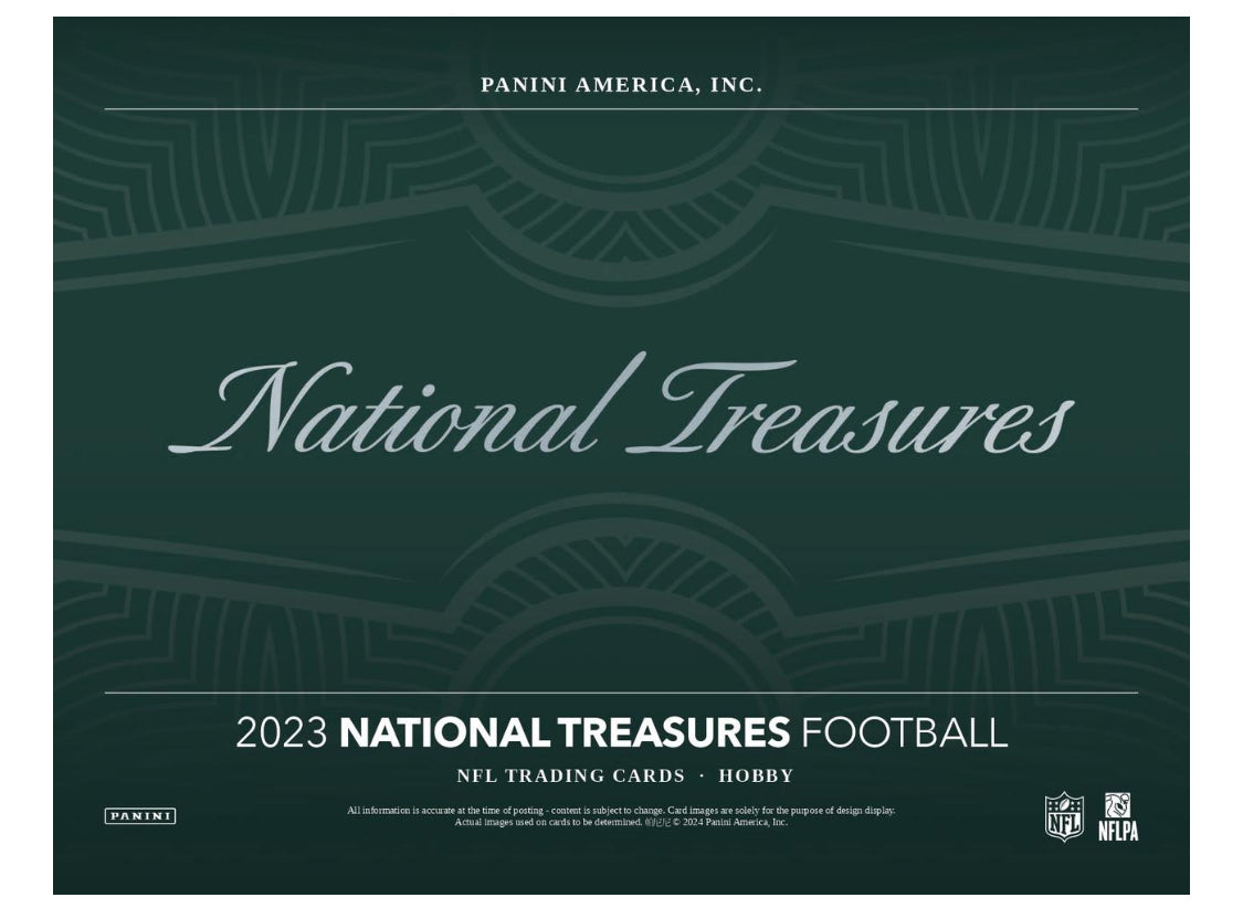 2023 Panini National Treasures Football Hobby BOX Factory Sealed