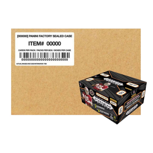 2025 Panini Prizm Black Football Case (12 Hobby Box)