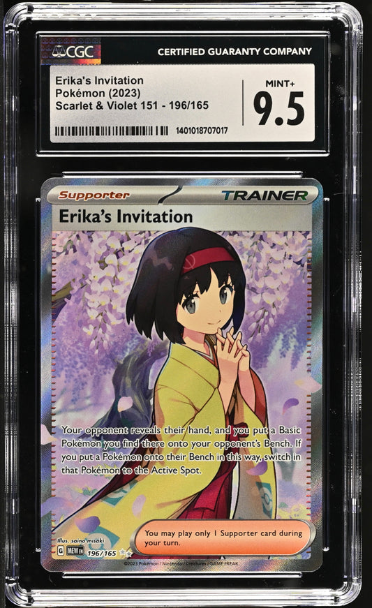 Pokémon TCG Erika's Invitation S&V 151 196/165 Holo Ultra Rare CGC 9.5 Mint+