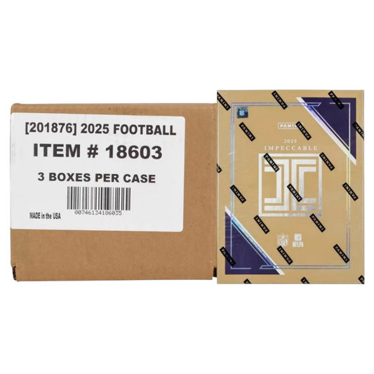 2025 Panini Impeccable Football Hobby Box Case (3 Hobby Box)