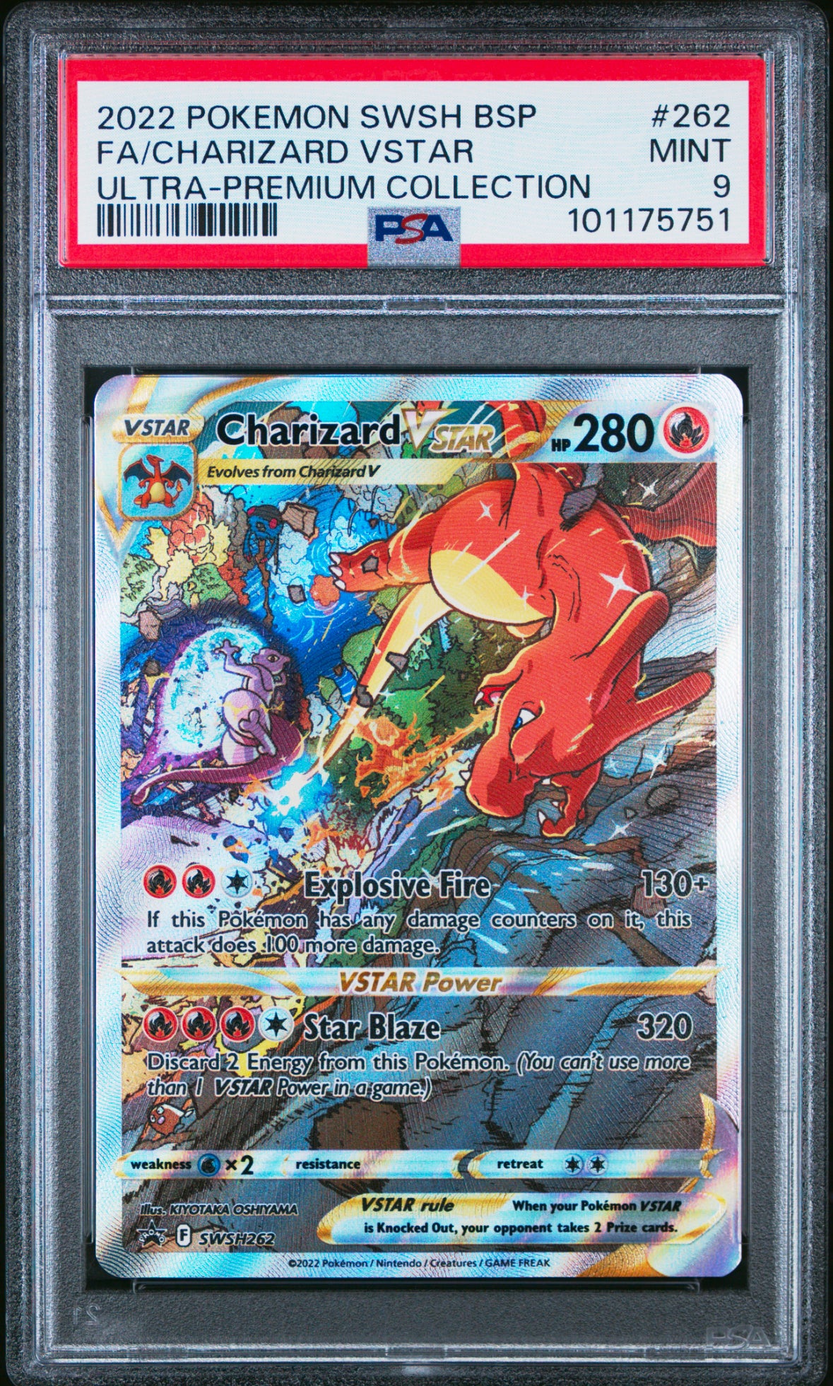 2022 Pokémon SWSH BSP FA/Charizard Vstar Ultra-Premium Collection PSA 9