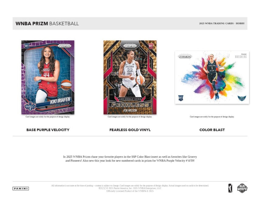 2025 Panini WNBA Prizm Basketball Hobby Box Case (12 Hobby Box) Presale 3/4/26
