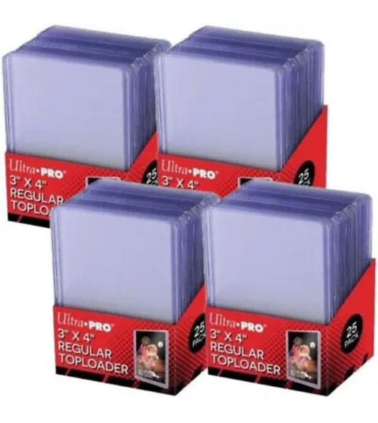 Ultra Pro Toploaders 4 packs of 25 Regular Size (100 ct)