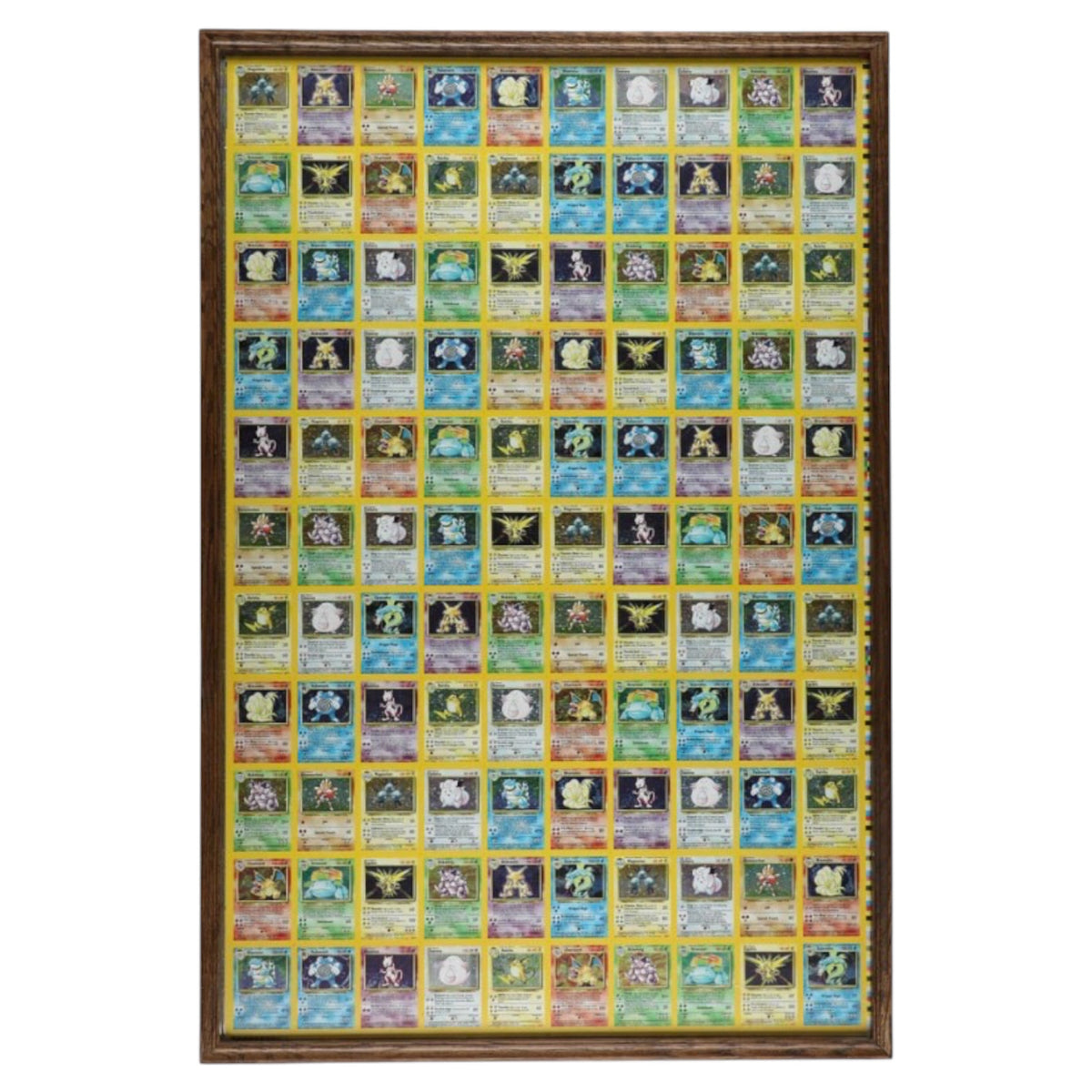 1999 HOLO RARE Base Set UNCUT SHEET of Pokemon Cards (110 Cards) - 7 Charizards