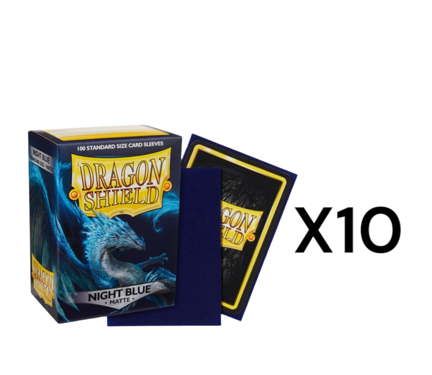 Dragon Shield Sleeves: Standard Matte - Night Blue 100CT CASE (10 Boxes)