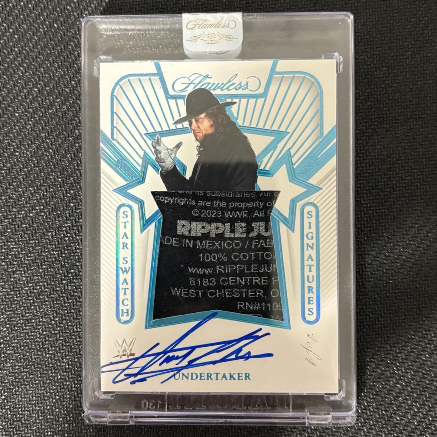 2024 PANINI FLAWLESS WWE UNDERTAKER 1/1 PLATINUM STAR SWATCH SIGNATURES AUTO