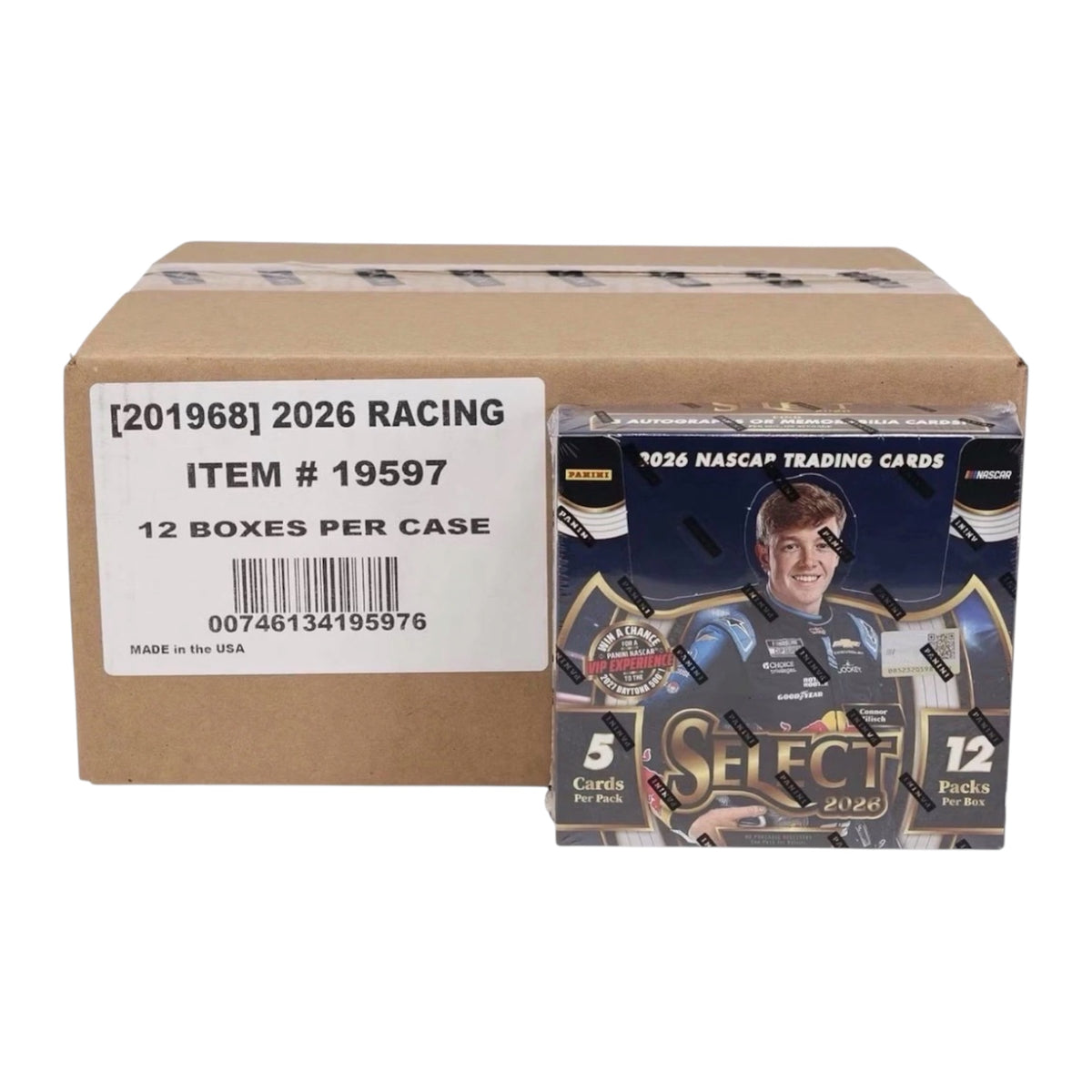 2026 Panini Select Racing Hobby 12-Box Case NASCAR