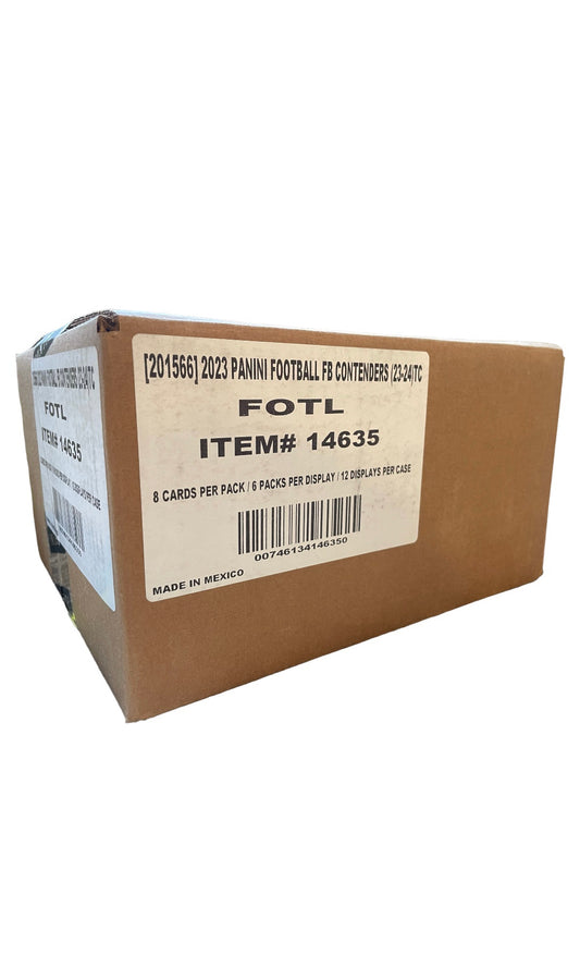 2023-24 Panini Contenders NFL Football FOTL Hobby Box Sealed Case of 12