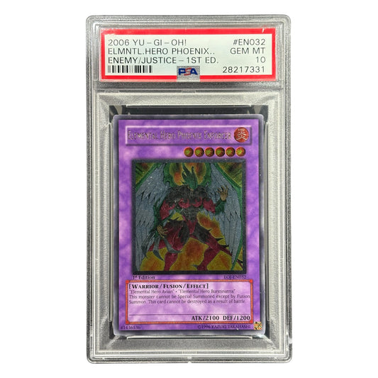 Yu-Gi-Oh! Elemental Hero Phoenix Enforcer 1st Ed Ultimate Rare EOJ-EN032 PSA 10
