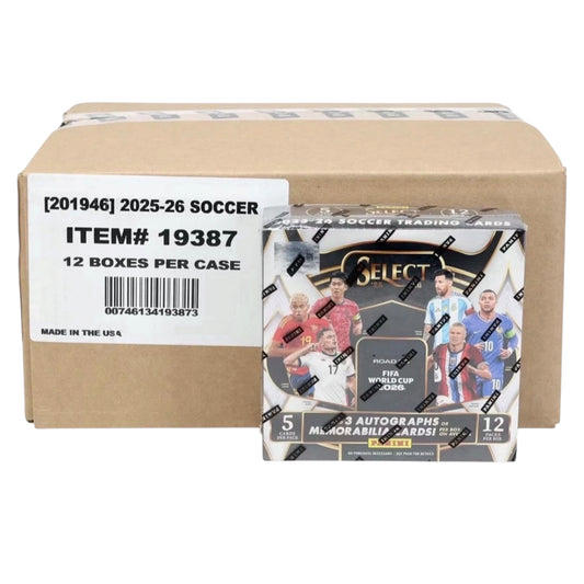 2025/26 Panini Select Road to FIFA World Cup Soccer 12 Box Hobby Case