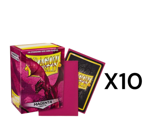 Dragon Shield Sleeves: Standard Matte - Magenta 100CT CASE (10 Boxes)