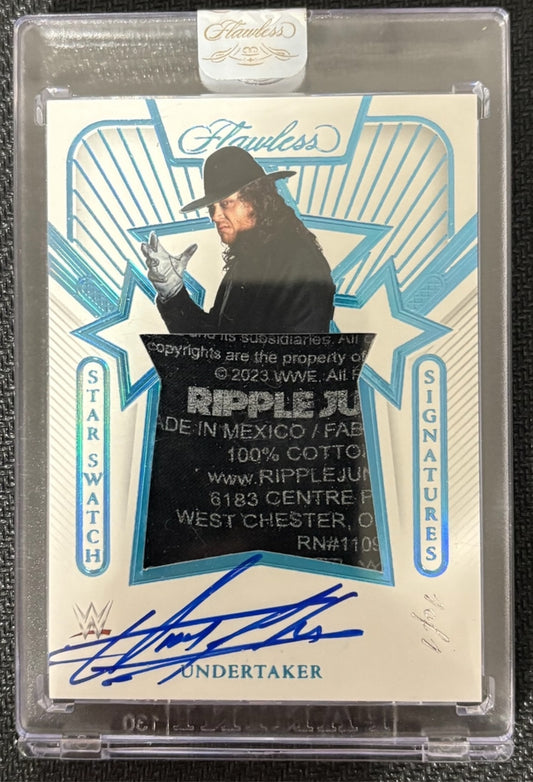 2024 PANINI FLAWLESS WWE UNDERTAKER 1/1 PLATINUM STAR SWATCH SIGNATURES AUTO