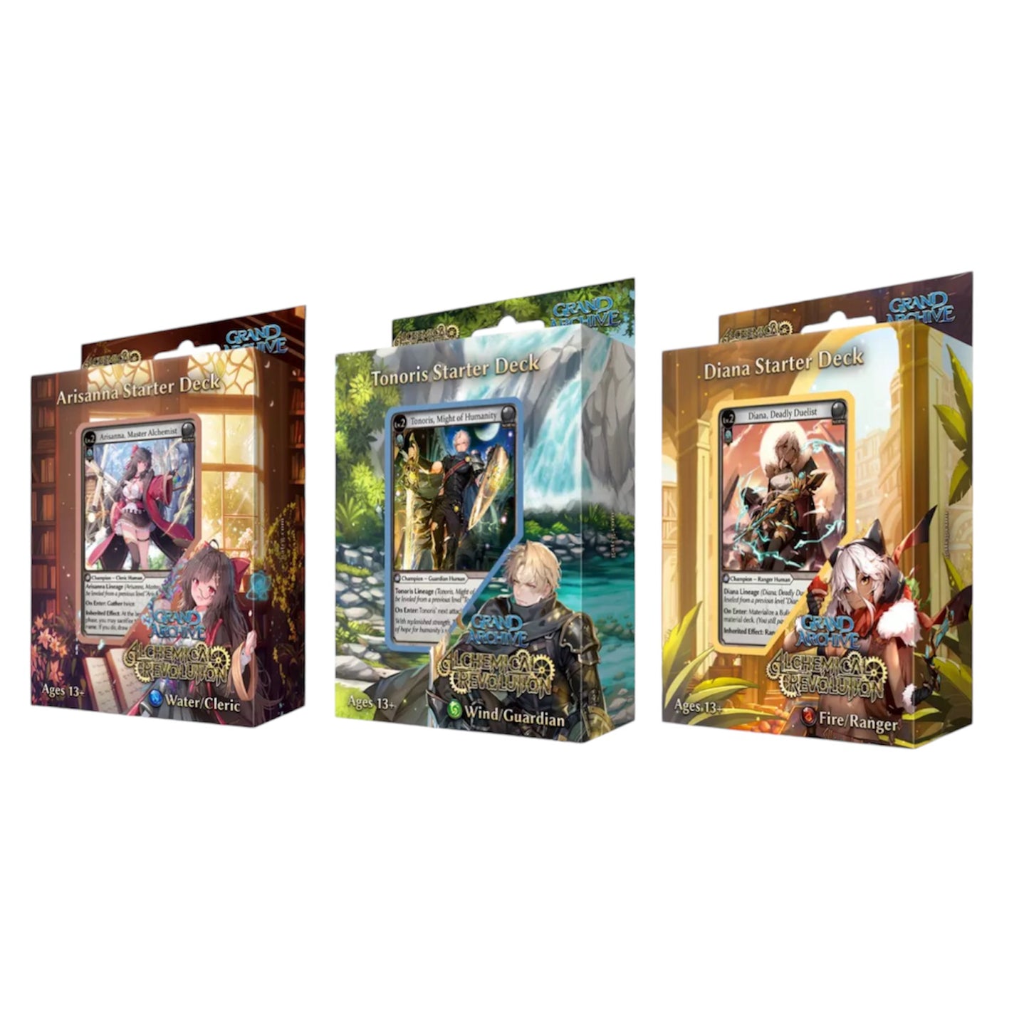 Set of All 3 Alchemical Revolution Starter Decks Grand Archive TCG