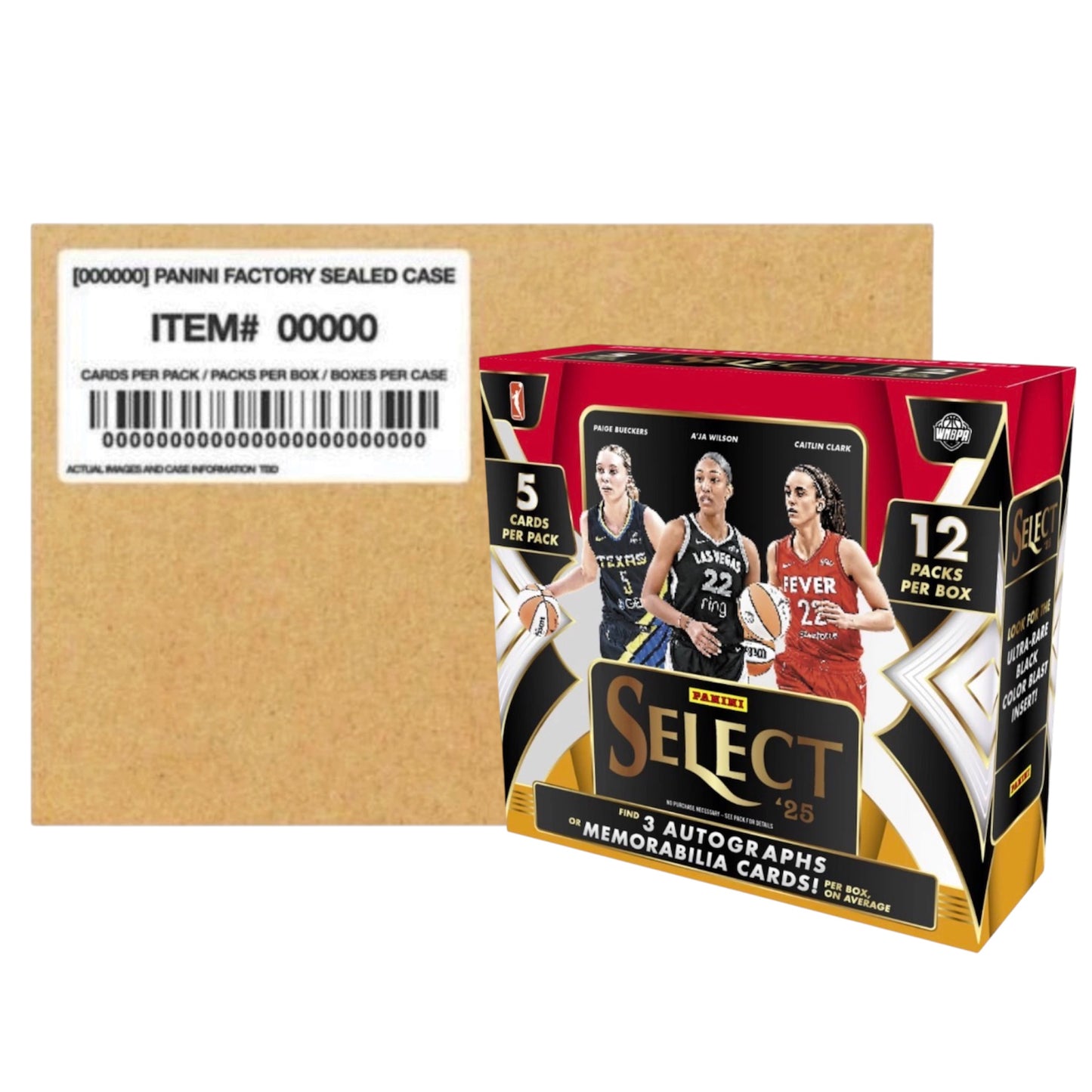 2025 PANINI SELECT WNBA BASKETBALL HOBBY 12 BOX CASE