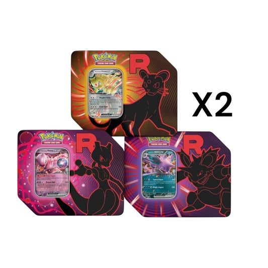 Pokemon Team Rocket Tin Case (6 Tins)