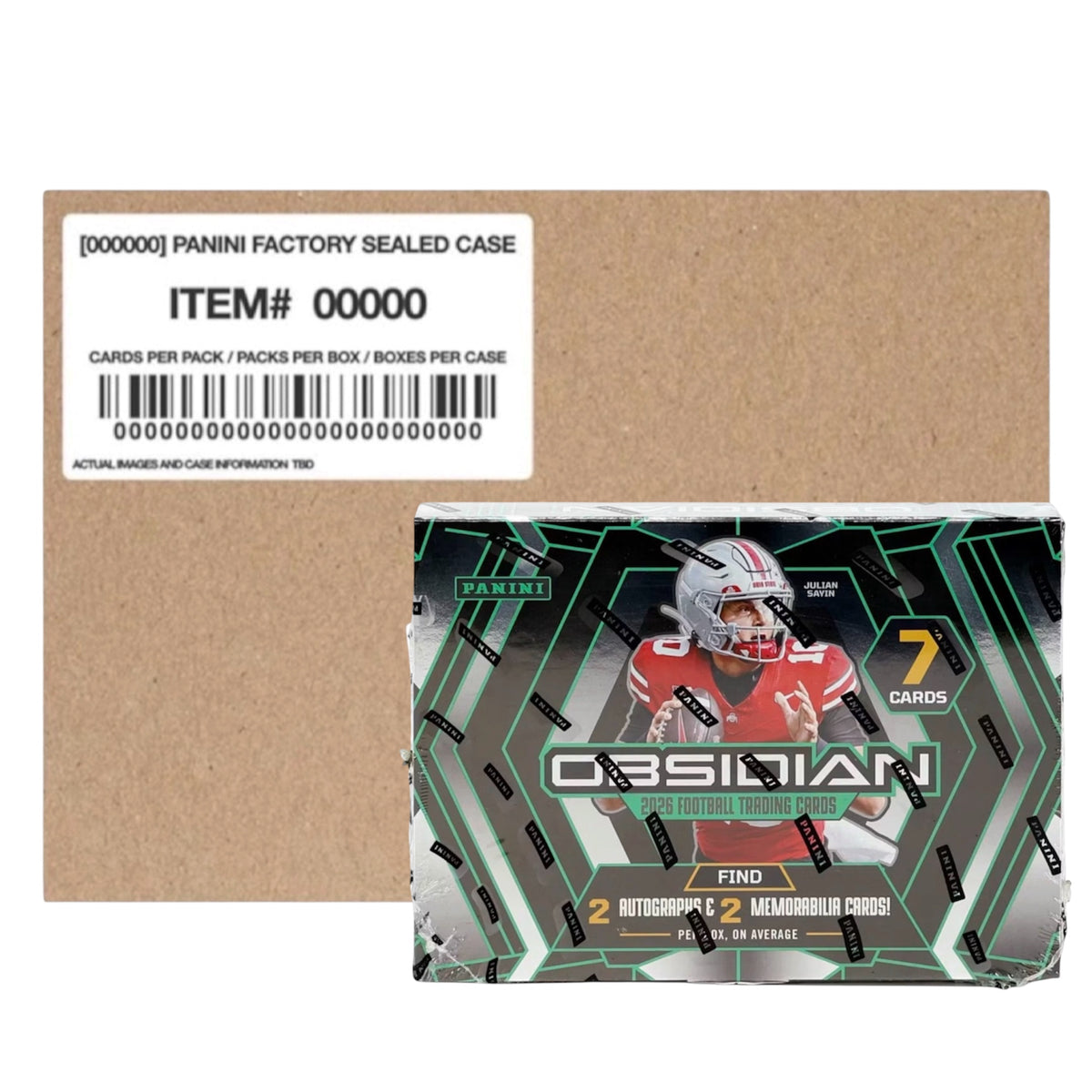 2026 Panini Obsidian Football Hobby Box Case (12 Box)