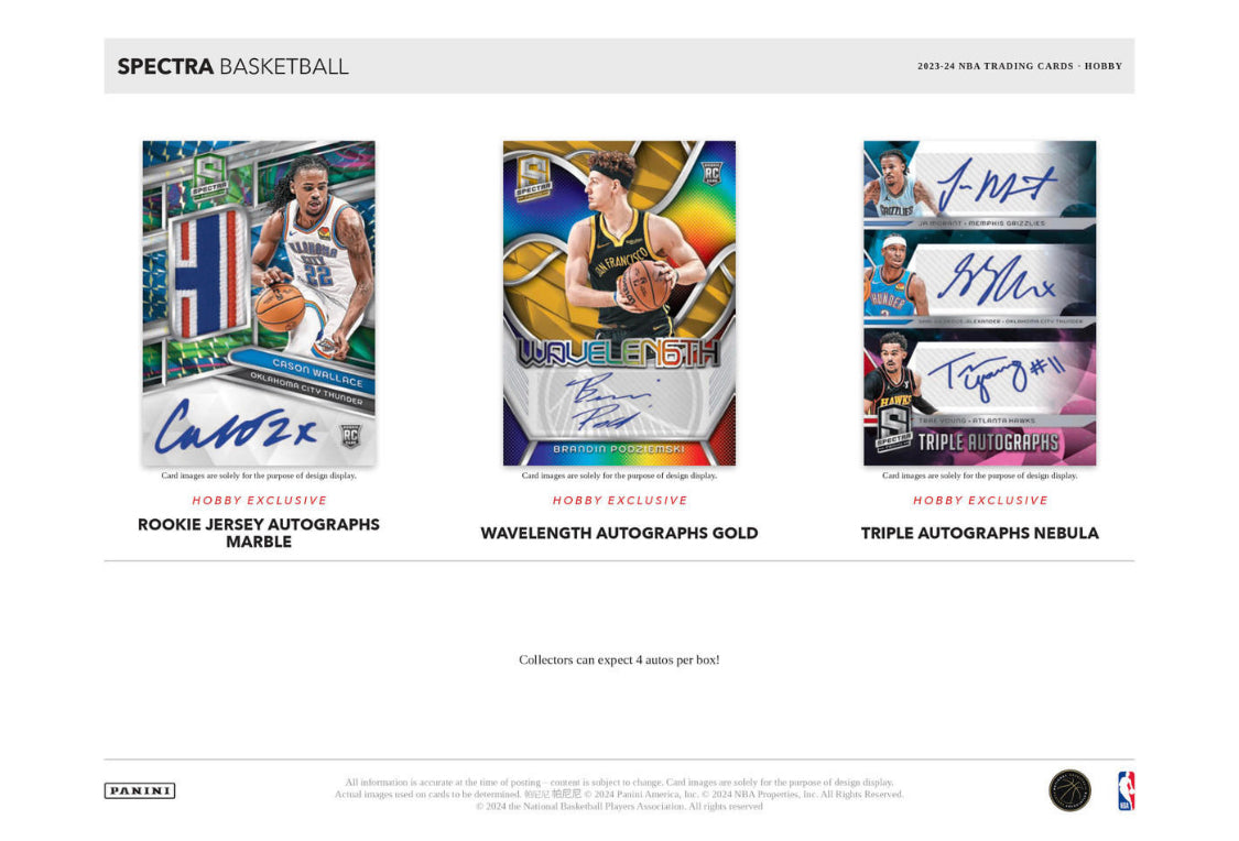 2023/24 PANINI SPECTRA BASKETBALL HOBBY BOX