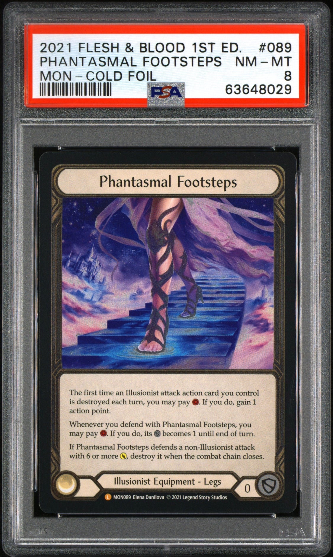 Phantasmal Footsteps Monarch 1st ed Cold Foil PSA 8