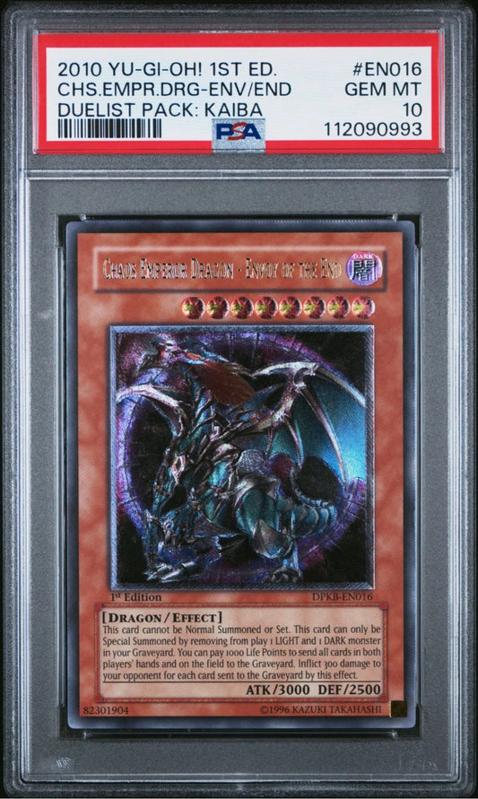 PSA 10 EURO Chaos Emperor Dragon DPKB-EN016 Ultimate Rare 1st Edition *93 Yugioh