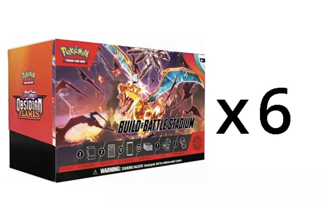 Pokemon SV3 Obsidian Flames Build & Battle STADIUM 6-Box CASE