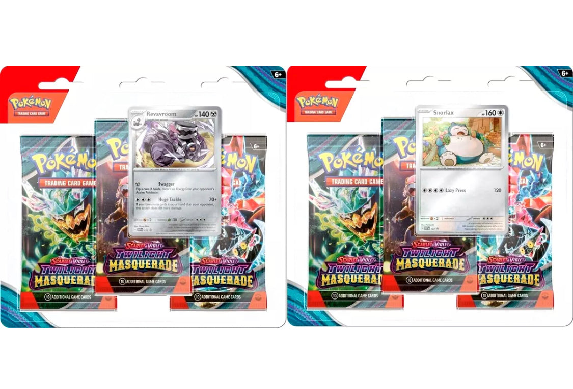 Pokemon TCG Twilight Masquerade 3 PACK BLISTER CASE Factory Sealed Case (24 QTY)