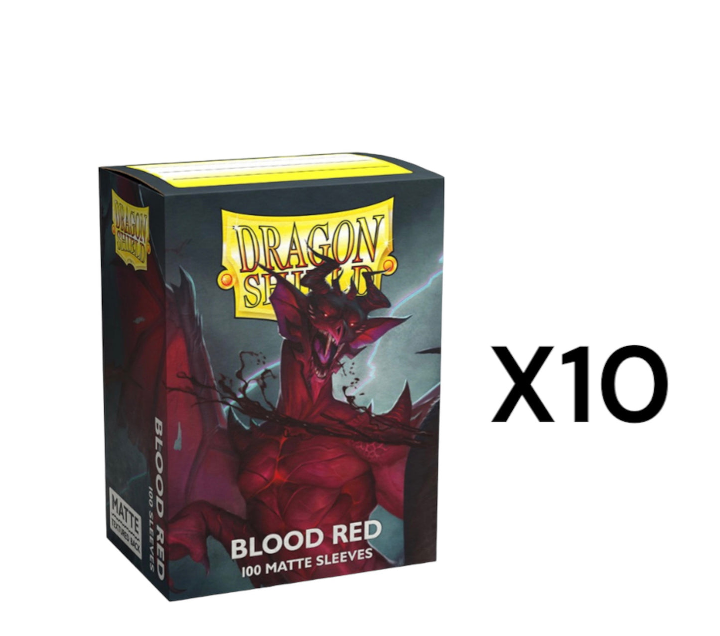 Dragon Shield Sleeves: Standard Matte - Blood Red 100CT CASE (10 Boxes)