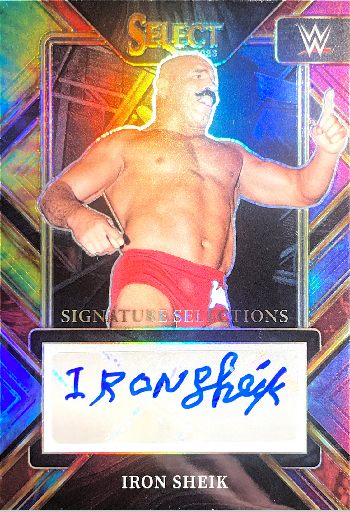 Iron Sheik 2023 Select WWE Signature Selections  Auto 01/25 Tie Dye