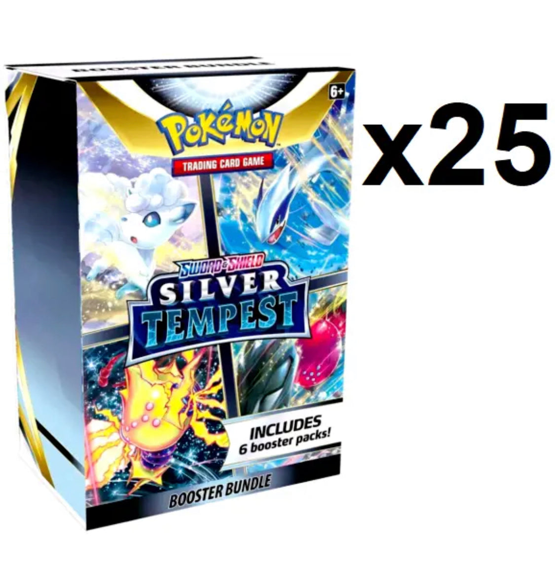 Silver Tempest Booster Bundle Box Sealed Case (25 Booster Bundles)