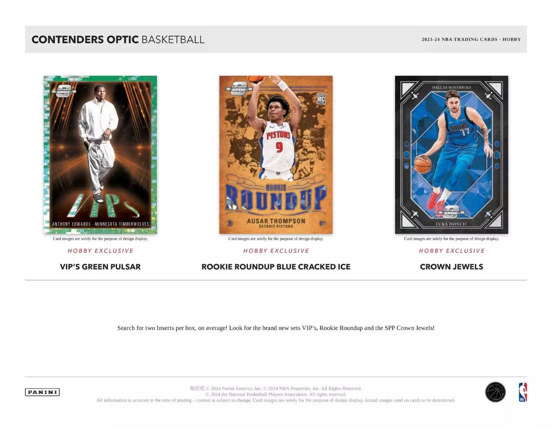 2023/24 Panini Contenders Optic Basketball Hobby Box