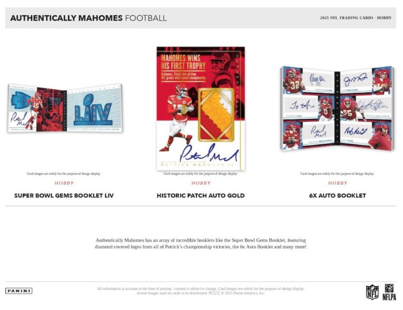 2025 PANINI AUTHENTICALLY MAHOMES FOOTBALL CASE PRESALE 2/20/26