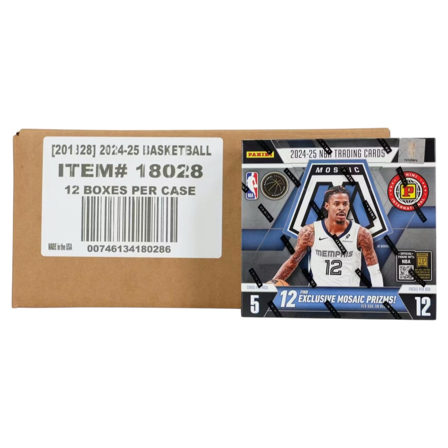 2024/25 Panini Mosaic Basketball International Hobby 12-Box Case
