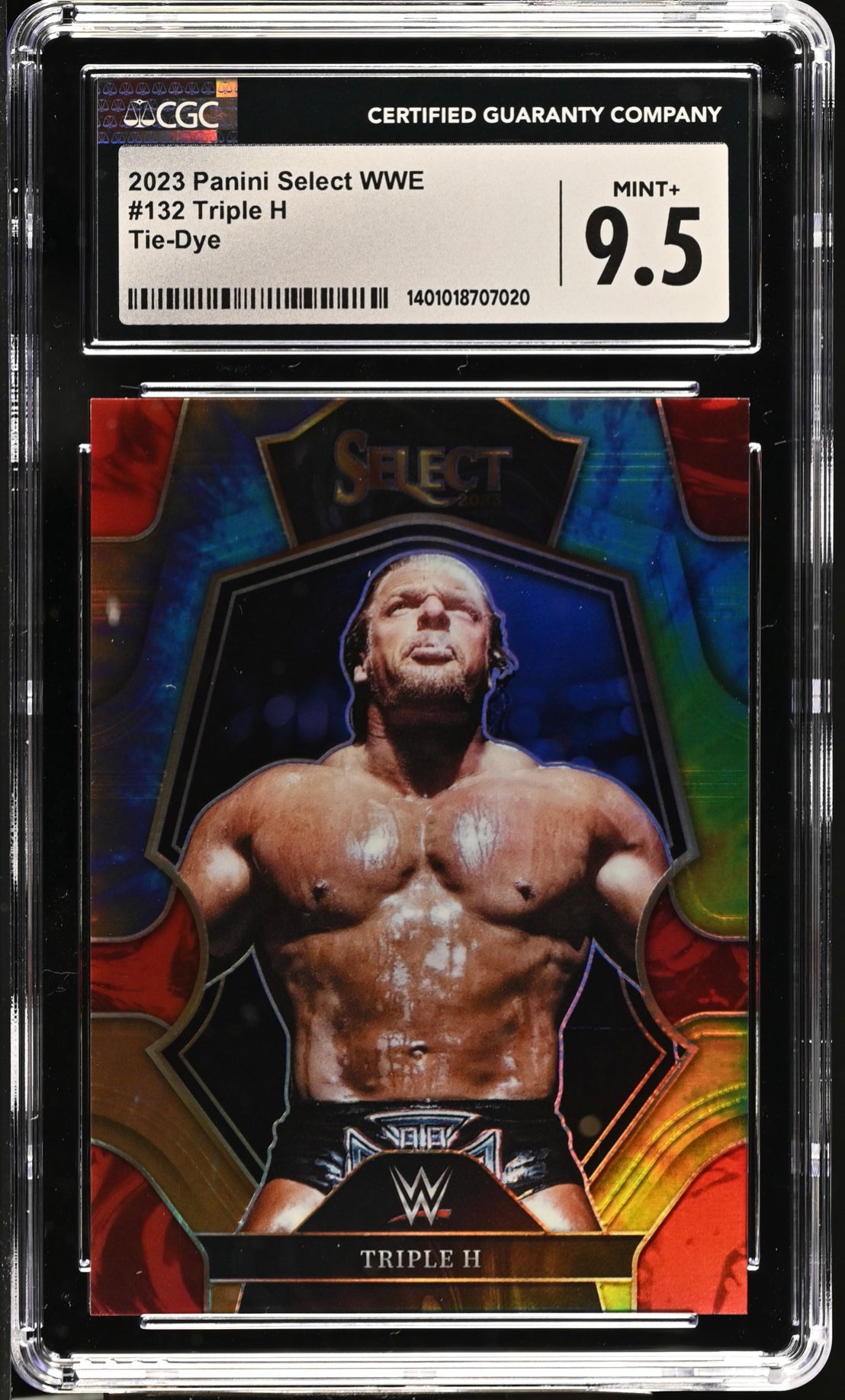 2023 Select WWE Wrestling Tie-Dye Prizm #132 Triple H /25 CGC 9.5