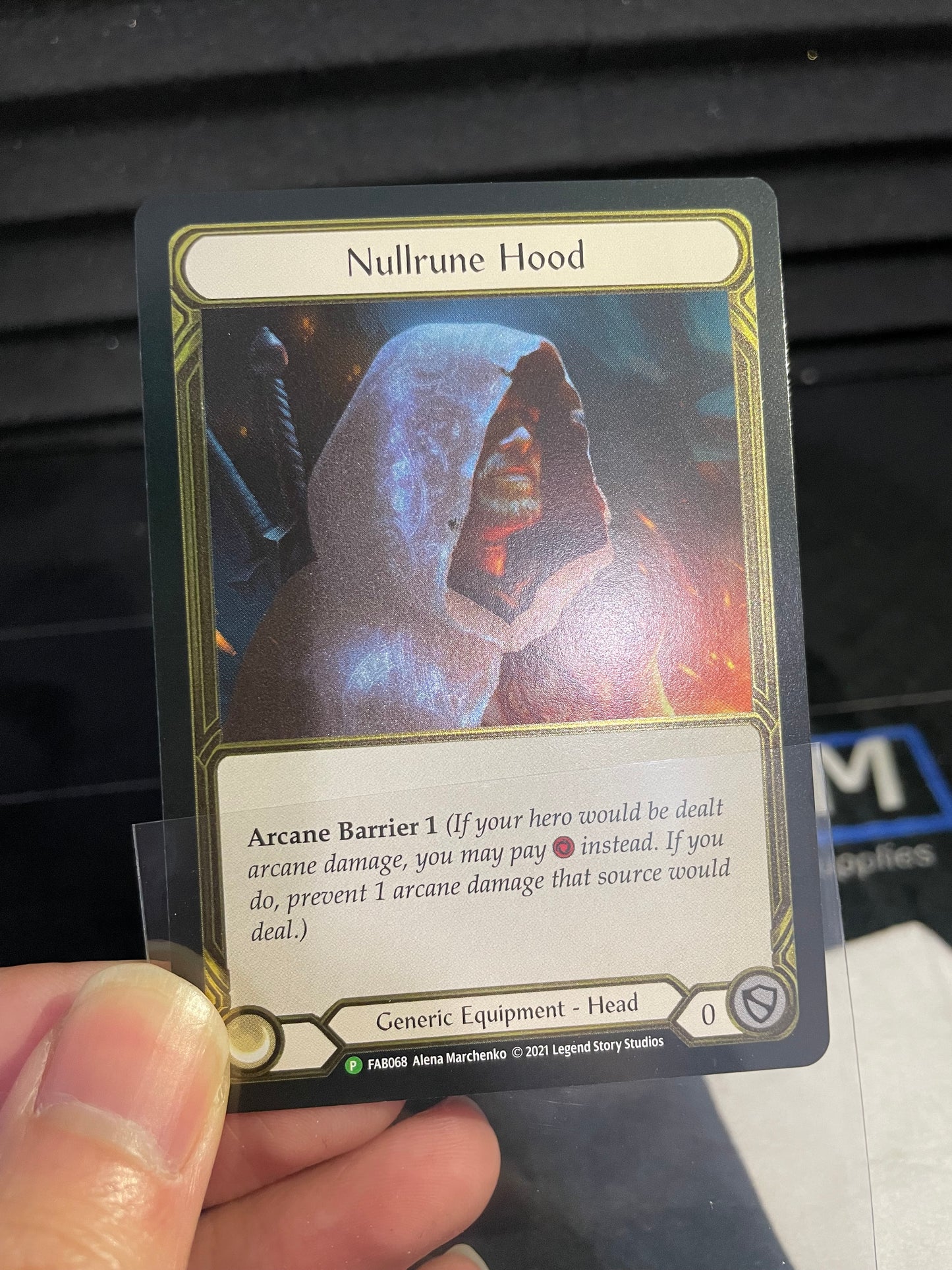 Nullrune Hood Gold Foil Trophy Card NM