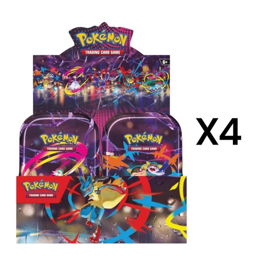 Mega Heroes Mini Tin Display - ME01 Case (4 Tins) Presale 9/26/25