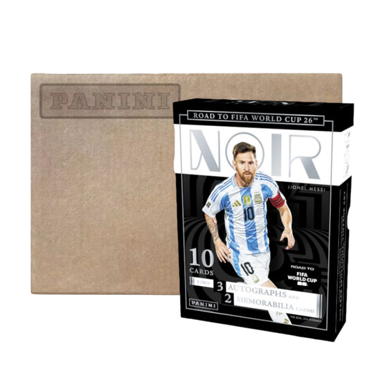 2025/26 Panini Noir Road to World Cup Soccer Hobby Box Case (3 Hobby Box) Presale 4/3/26