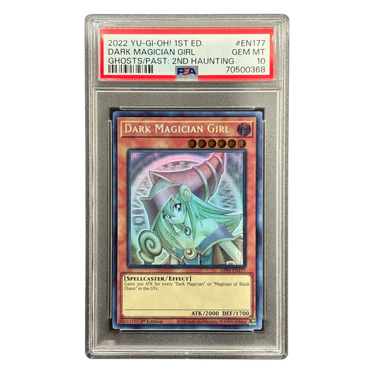 2022 Yu-Gi-Oh! 1st Edition Holo Dark Magician Girl #EN177 Ghost Rare PSA 10