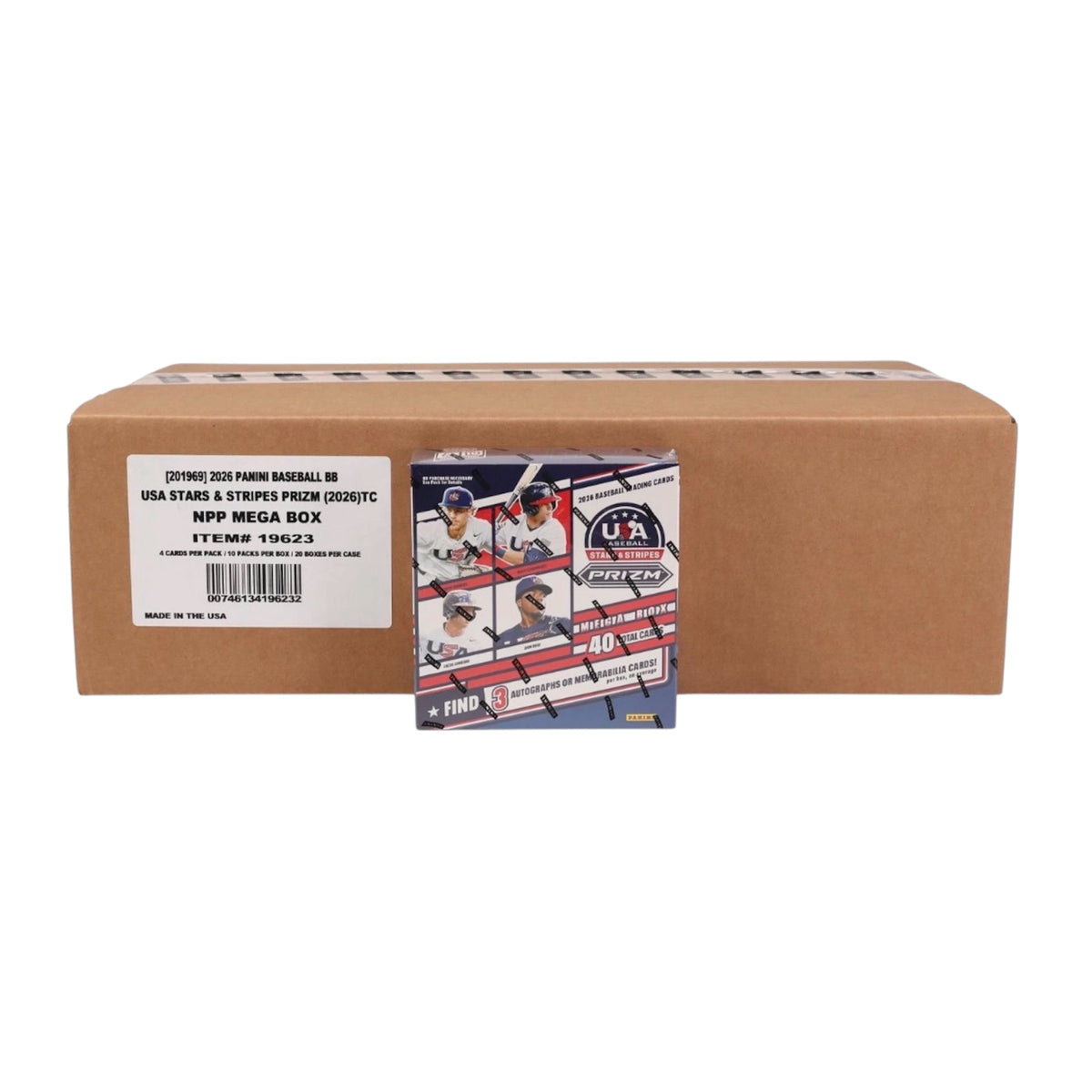 2026 Panini USA Stars & Stripes Prizm Factory Sealed 20 Box Mega Case