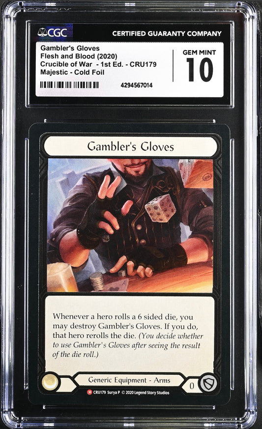 Gambler’s Gloves Crucible 1st ed Cold Foil CGC 10 Gem Mint