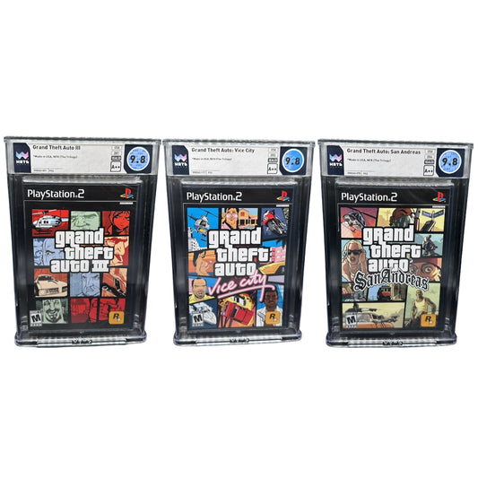 Grand Theft Auto GTA Trilogy Complete Set! PS2 Playstation 2 WATA Graded 9.8/A++