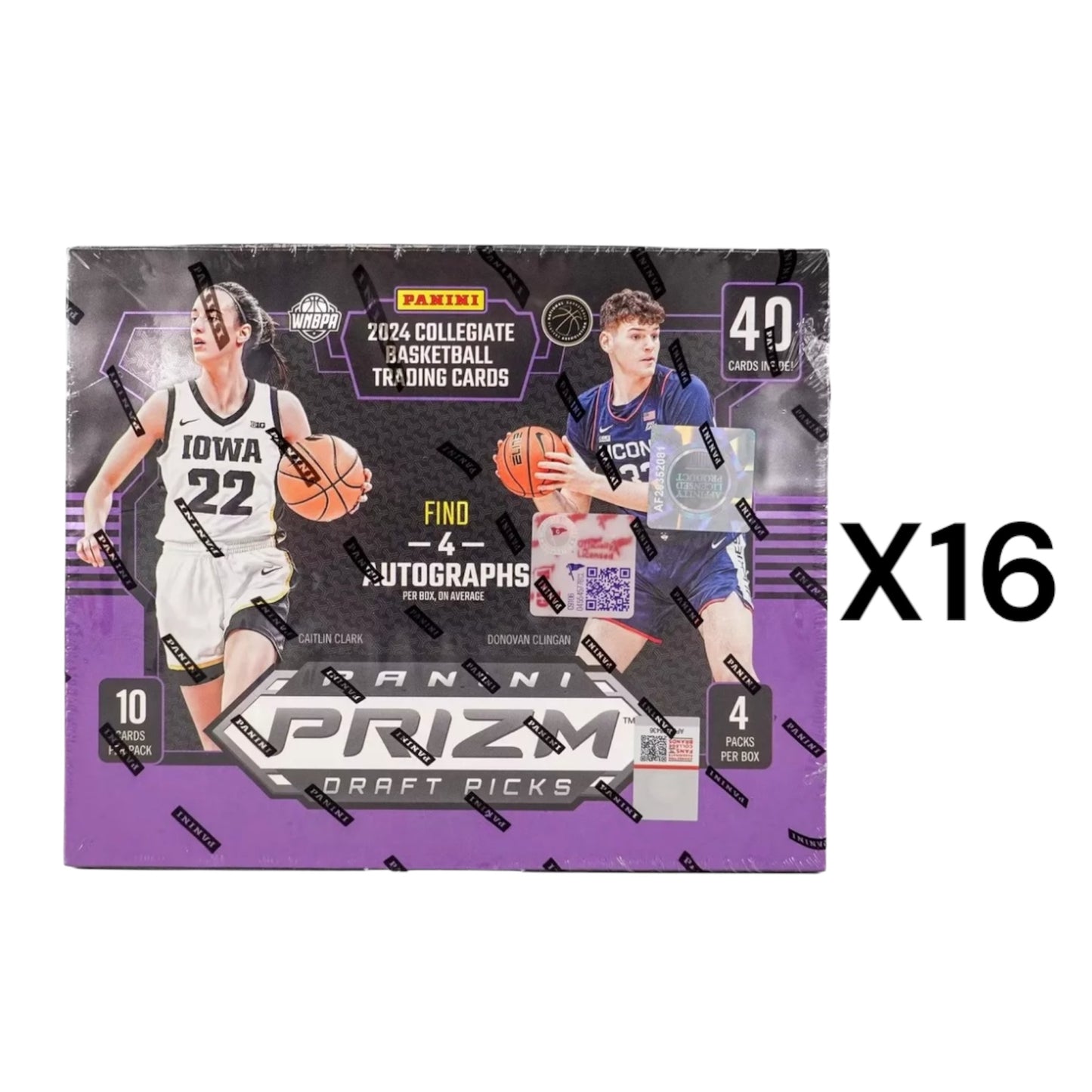 2024/25 Panini Prizm Draft Picks Collegiate Basketball (16 Hobby Box) Sealed CASE