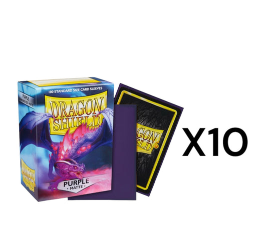 Dragon Shield Sleeves: Standard Matte - Purple 100CT CASE (10 Boxes)