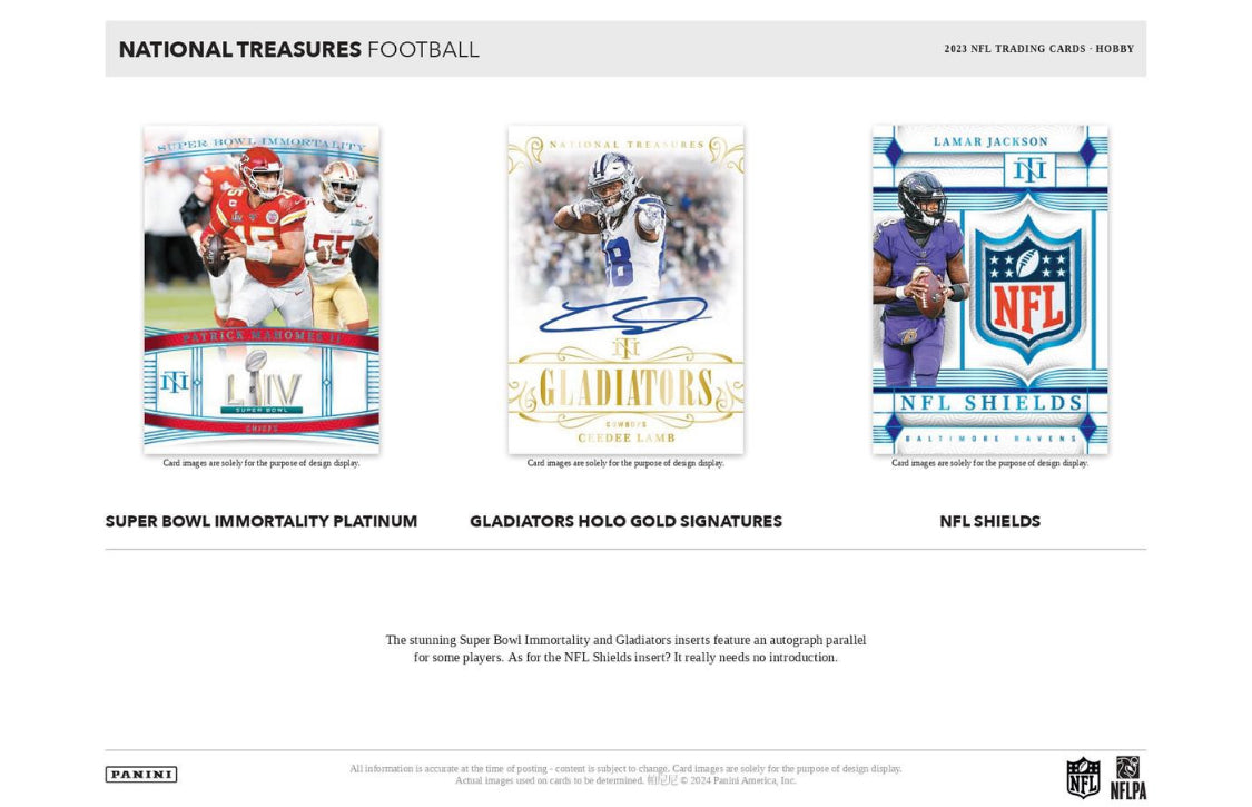 2023 Panini National Treasures Football Case Factory Sealed (4 HOBBY BOXES)