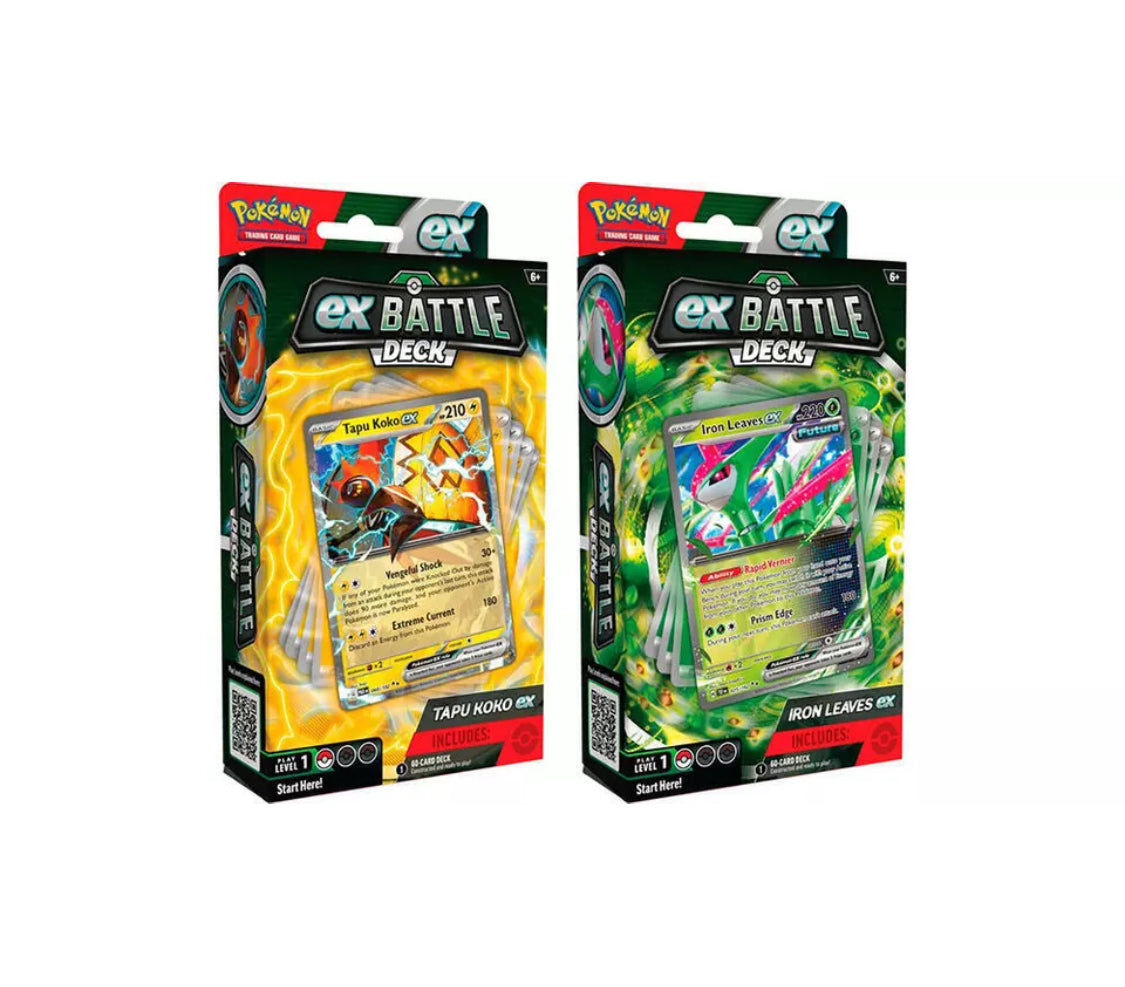 -Set of 2- Tapu Koko/Iron Leaves ex Battle Decks Pokemon TCG