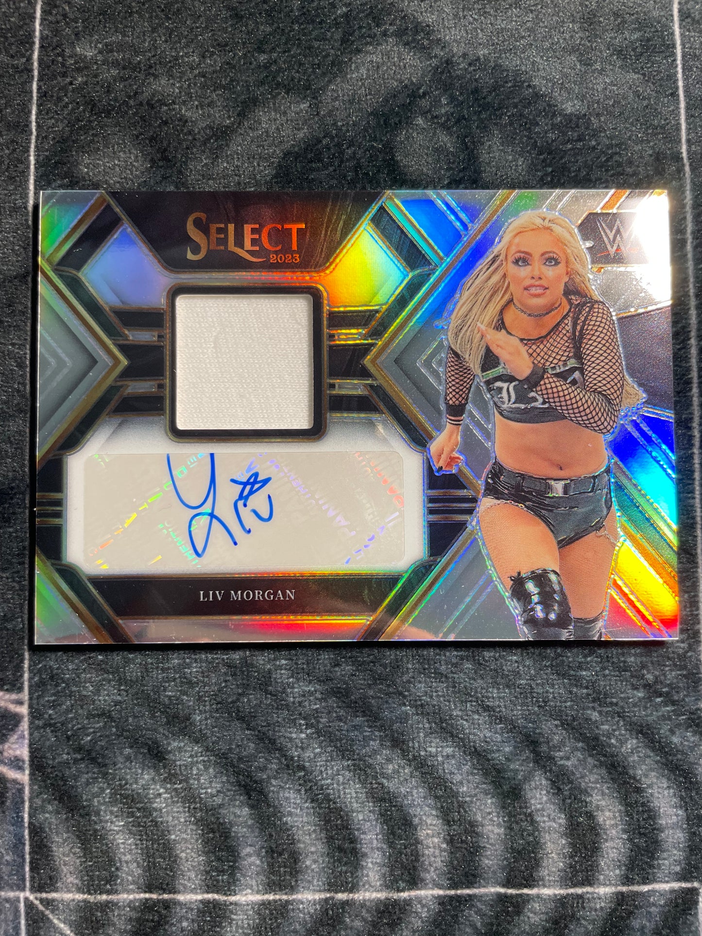 2023 Panini SELECT Silver Relic Liv Morgan #AM-LVM Auto 1/99 WWE