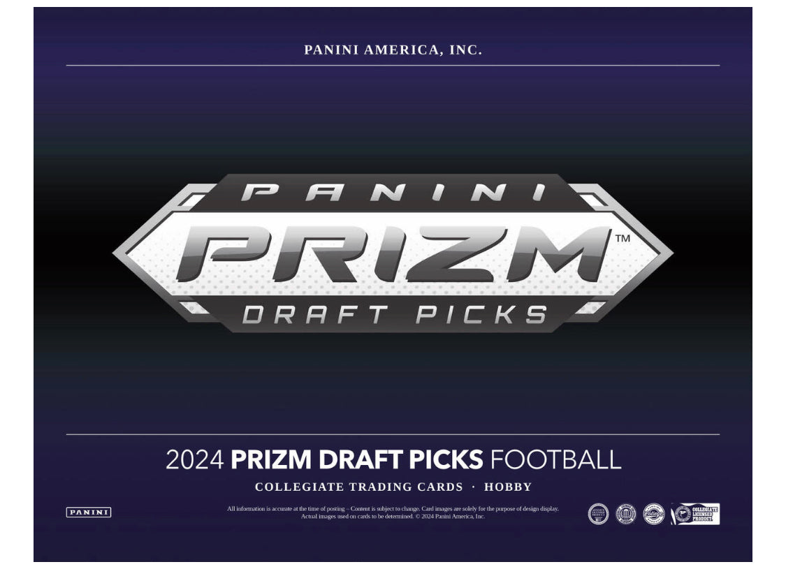 2024 PANINI PRIZM COLLEGIATE DRAFT PICKS FOOTBALL HOBBY BOX Presale 10/04/24