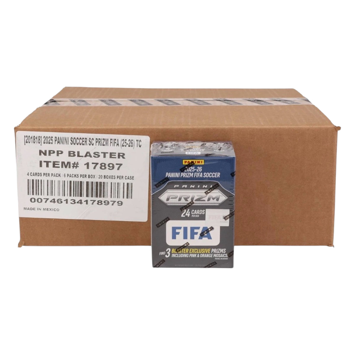 2025/26 PANINI PRIZM FIFA SOCCER BLASTER 20-BOX CASE (PINK & ORANGE MOSAICS)