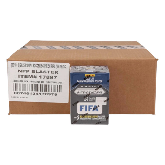 2025/26 PANINI PRIZM FIFA SOCCER BLASTER 20-BOX CASE (PINK & ORANGE MOSAICS)