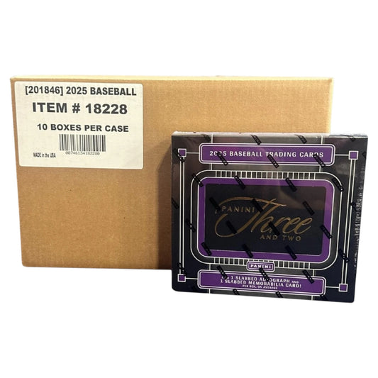 2025 Panini Three and Two Baseball Trading Card Box Sealed Case (10 Hobby Box)